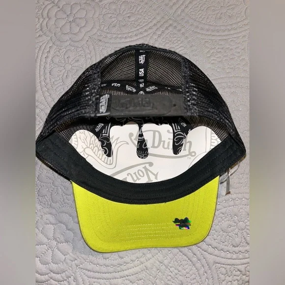 Von Dutch Neon Green and Black Cap - Picture 3 of 4